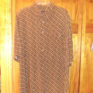 DIAMANTE COUTURE COLLECTION  multi color print S/S button front shirt ssz XL men